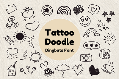 Tattoo Doodle Font beautiful font crafts and arts dingbats font handwritten fonts playful