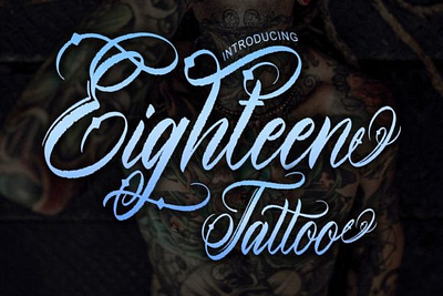 Eighteen Tattoo Font font graphic text