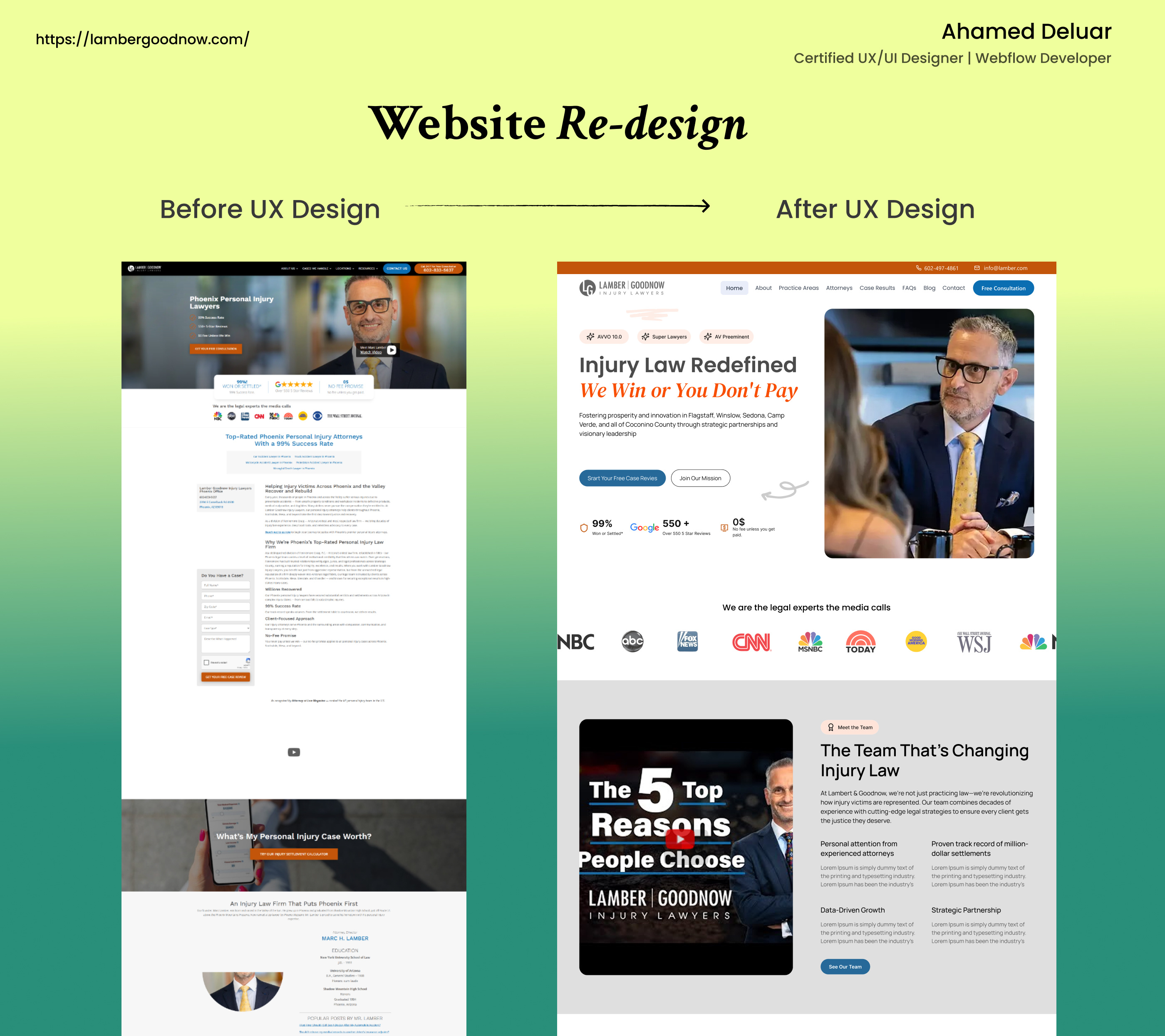 Winning 🏆 Website Redesign – Legal Services Homepage lawfirm legal services minimal design ui ux website website redesign