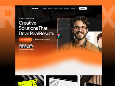 Creative Portfolio Website Design design home home page ui homepage landing landing page landingpage ui uidesign ux uxui web design web site design webpage website