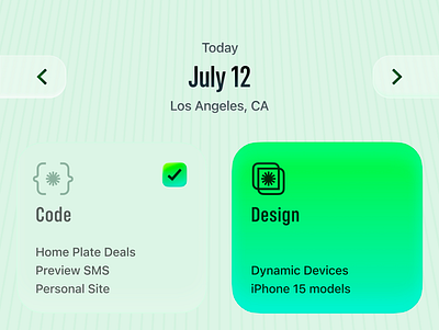 App In Progress - July 12 design gradient green ios iphone mobile ui ux vibrant work in progress
