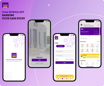 FCMB MOBILE APP REDESIGN design ui ux