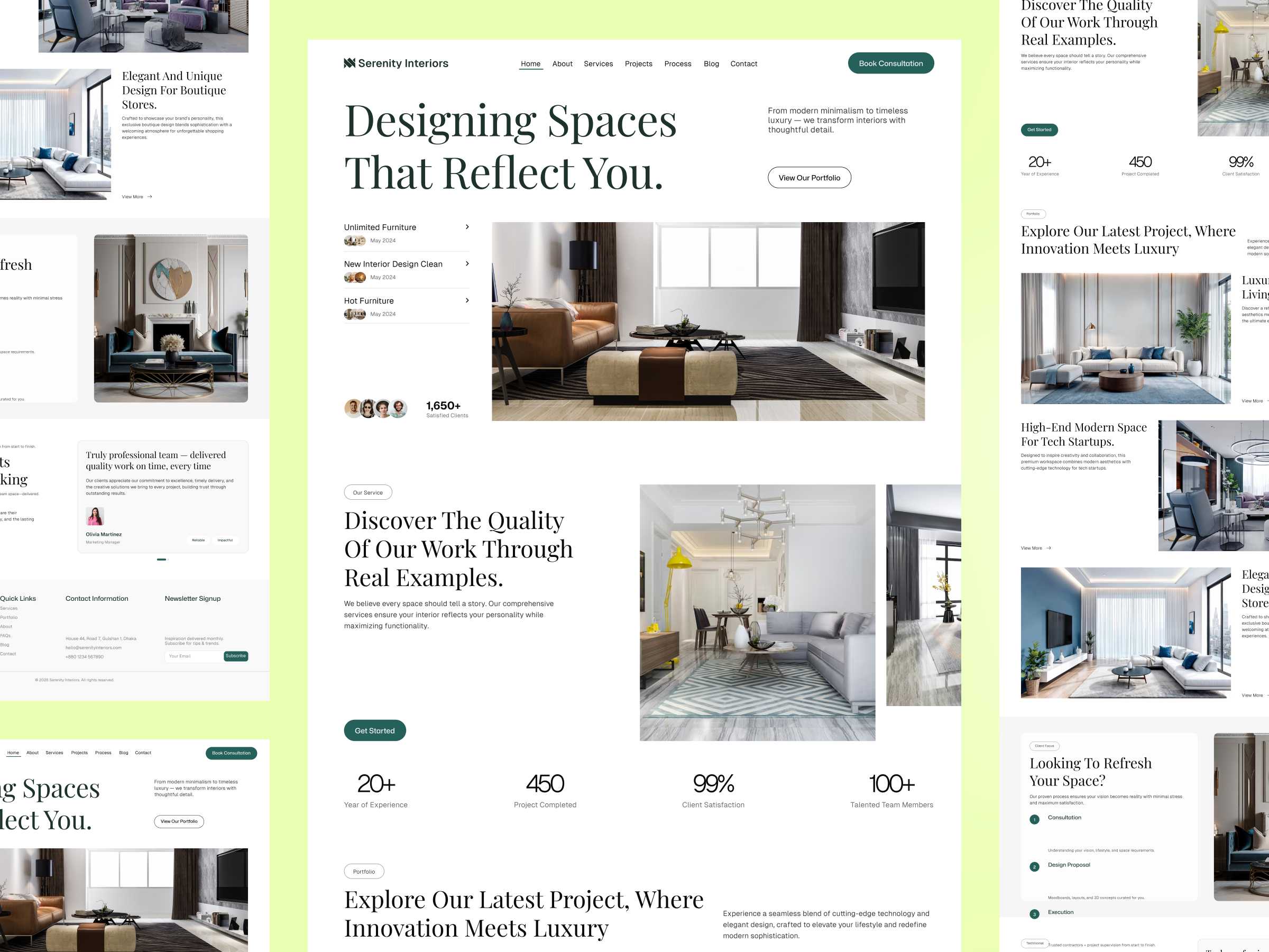 Example of Interior Website UI UX Design
