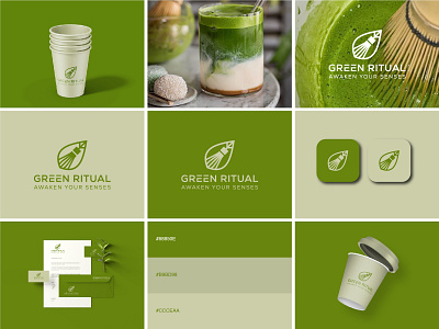 Matcha tea logo| Green Tea Logo Design branding business coffee shop coffee tea custom logo eaf tea gradeint greaan tea grean tea logo identity leaf logo logo design matcha matcha tea matcha tea shop modern organic tea tea leaf