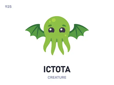 Істóта / Creature belarus belarusian language daily flat icon illustration vector