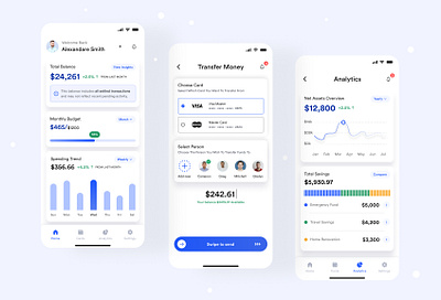 SmartFinance – Modern Mobile Banking UI for Smarter Money Manage finance finance management fintech app mobile app smart finance