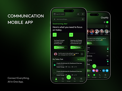 Chat App UIUX ai app chat chat ai chatbot collaboration communication communication app conversations crm design interface design management app message minimalist mobile app saas team management ui ux