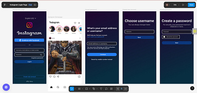 Insta Login Page Redesign – UI/UX Internship By Coding Samurai branding design dribbble figma gradientui graphic design illustration loginpage logo prototyping ui ux vector