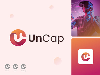 Uncap - Tech logo app icon brand guidelines brand identity branding c letter colorful logo creative logo design gradient logo letter mark logo logo design logo designer minimal design modern logo startup branding tech logo technology u letter unique logo