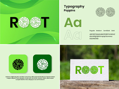 Root Modern Logo Design branding brandingidentity brandmark design echo graphic design logo logotype modern root
