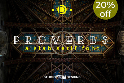 Proverbs Regular | A Slab Serif Font display display type font header font headers monoline precision proverbs slab serif typeface
