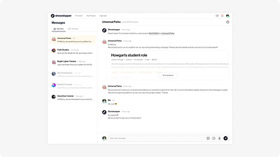 Messages UI design ui ux website website design