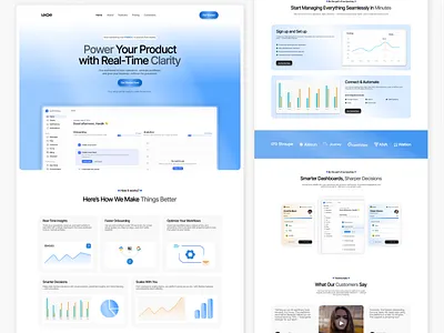 SaaS Landing page design figma uiuxdesign webdesign website