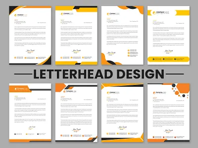 Creative Letterhead Template Design graphic design letterhead letterhead design