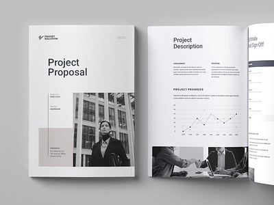 Project Proposal Template annual report annual summary book layout design booklet design brand design brand guideline branding business proposal canva cotporate proposal ebook graphic design indeign marketing proposal minimal desing modern proposal unique urgent