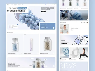 Wellness & Supplement Landing Page | E-Commerce | Branding e commerce e commerce shop ecommerce ecommerce landing page ecommerce website home page design landing page landing page design marketplace online shopping online store supplements web design website design