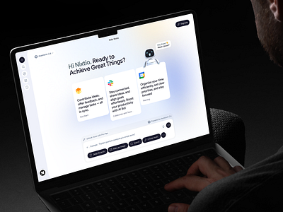 AI Task Management Assistant ai ai web app assistant chat gtp dashboard design design system interface minimal product design productivity saas task management ui ux web app web design website design