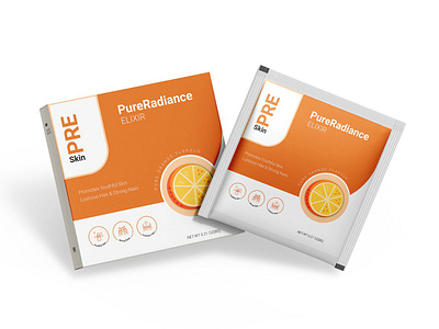Packaging Box Label Design beauty box box design brand identity cosmetics cream custom packaging design graphic design illustration label minimalist orange packaging packaging design personal care print skin care vector visual identity