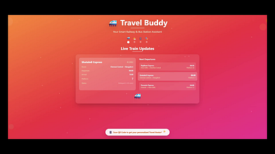 Travel Buddy: Smart Transit Companion dribbbleshot figmadesign futureoftravel interactiveui mobileappdesign productdesign travelapp travelux uidesign uxdesign webappdesign