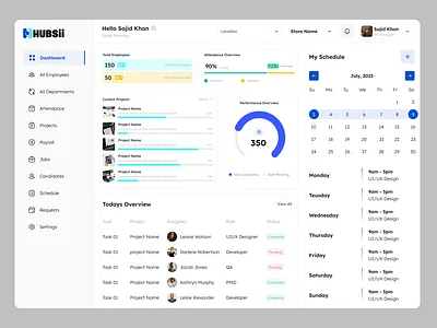 HR Management System Dashboard