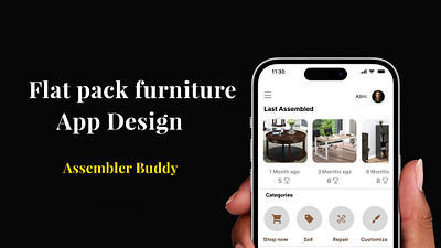 Flat Pack Furniture App app branding mobile ui ux