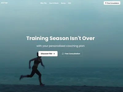 FITTR - Fitness and Nutrition Landing Page fit fitness fittr gym landing page light minimalist nutrition sleek theme workout