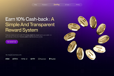 Finance Landing page 3D animation 3d 3d animation 3d art e commrce ecommerce finance fintech hero section homepage icons landing landing page landingpage web web design webdesign website