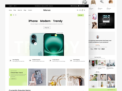 E-commerce Website Design for Framer design ecommerce framer template ui uiux web design website