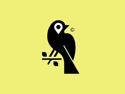Location Bird animal bird branch estate leaf location logo mascot migration nature pin real estate rest sun symbol