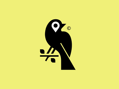 Location Bird animal bird branch estate leaf location logo mascot migration nature pin real estate rest sun symbol