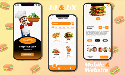 Burger Application animation graphic design ui ui ux designer website