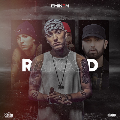 EMINEM EVERYWHERE cover art eminem graphic design instagram post musicalbum slimshady social media