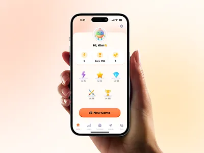 Game UI appdesign game gameui ios iosapp mobile mobilegame quiz quizgame ui uxui