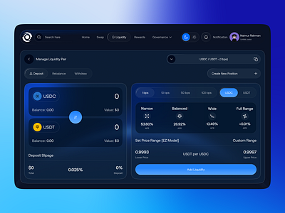 Crypto Liquidity Dashboard blockchain crypto crypto app crypto liquidity crypto mobile crypto s crypto staking crypto w dark mord dex dex liquidity dex farm dex farming dex stake dex staking dex swap exchange web design web site web3