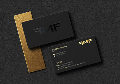 Business card design for FMF SRL 3d business card brand brand guide brand identity branding business card business card design business card designer embossed business card logo logo design luxury business card minimalist business card modern business card professional business card tech logo v card visiting card