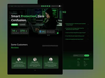 Cybersecurity Landing page cyber cyber security figma graphic design landing page ui ui ux ui ux design ux web web design website