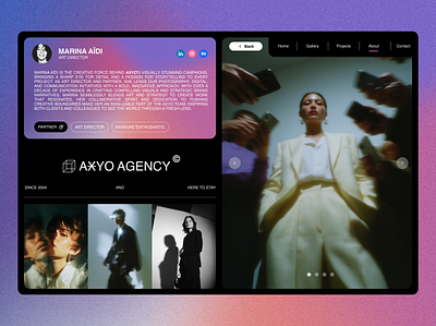 Axyo Agency – About Us Page about us agency gallery photography ui ux web web design