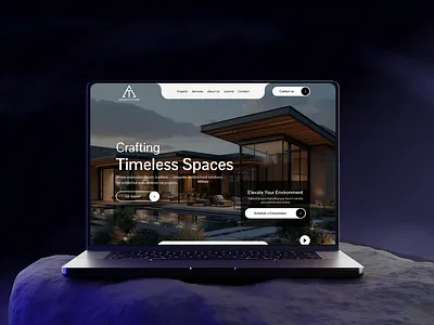 Timeless Architecture Landing Page Mockup app design architecture designer figma figmadesign landing page landingpage minimalism responsive design ui uidesign uiux uiuxdesign uniguedesign uniguewebsitedesign ux webdesign website design