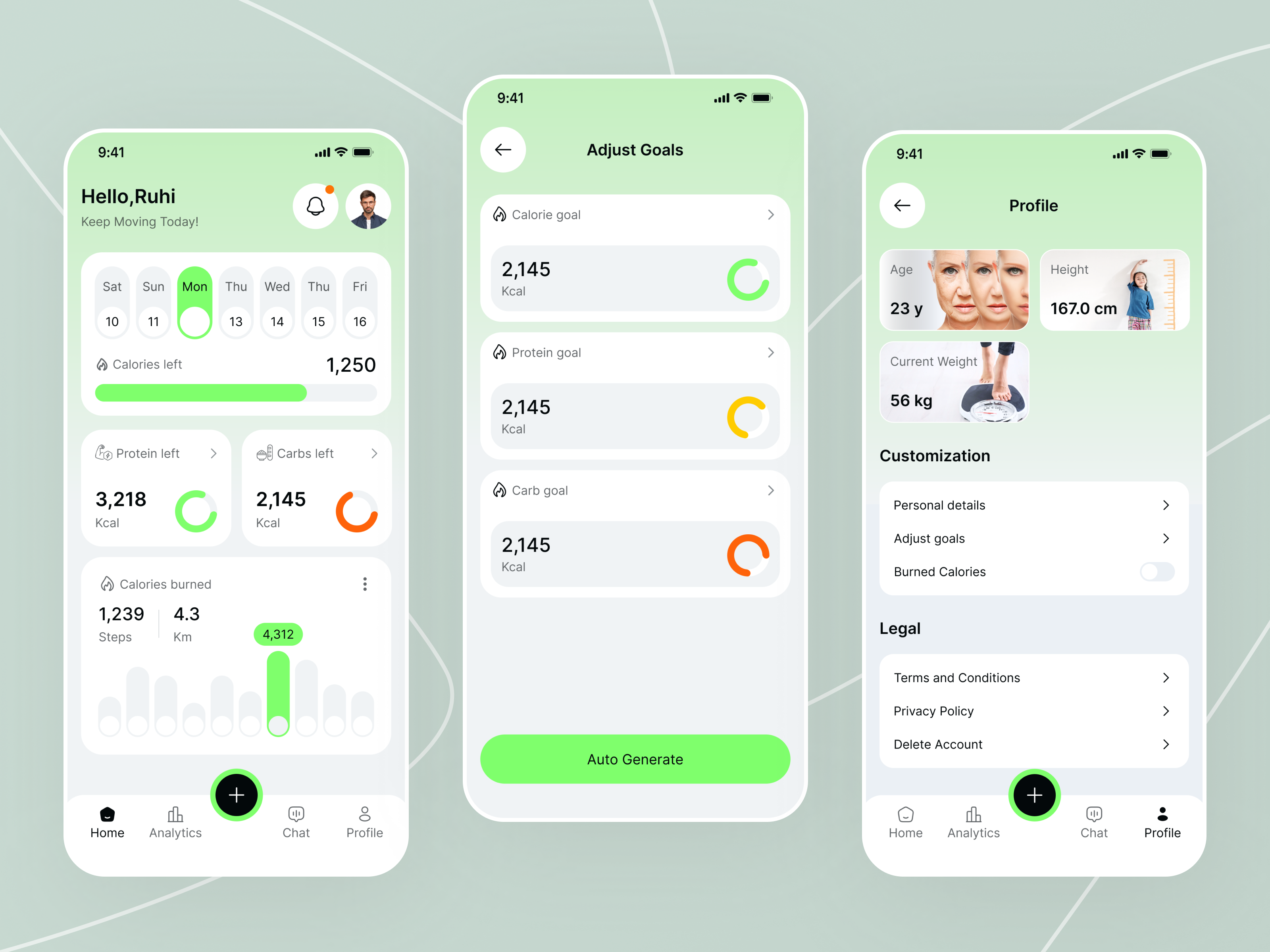 Calorie & Fitness Tracker App calorie tracking app calories fitness app fitness club fitness tracker food app food scan food tracking habit tracking app healthy mobile mobile app workout app