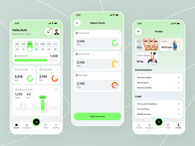 Calorie & Fitness Tracker App calorie tracking app calories fitness app fitness club fitness tracker food app food scan food tracking habit tracking app healthy mobile mobile app workout app