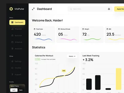 VitaPulse ai assistant ai dashboard app design branding dashboard design graphic design illustration logo ui