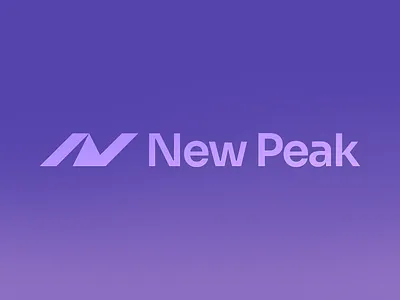New Peak – Logo Design branding company crypto design flat gradient graphic design logo minimal minimalism minimalist mountain peak purple saas tech violet web3