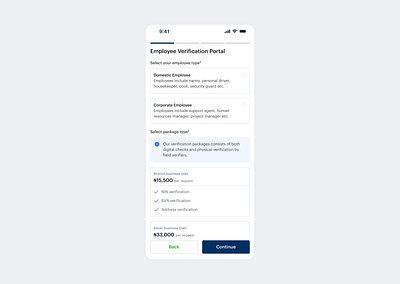 Employee Verification Portal app app design design interface mobile app ui ui design uiux ux ux design