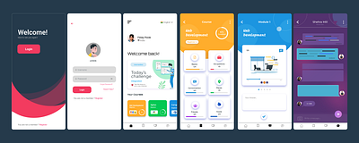 Mobile App Onboarding Screens UI – Multi-Industry Concept Screen design ui ux