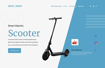 Urban Scooter Shop UI – Stylish Web Design for E-Mobility Store design ui ux