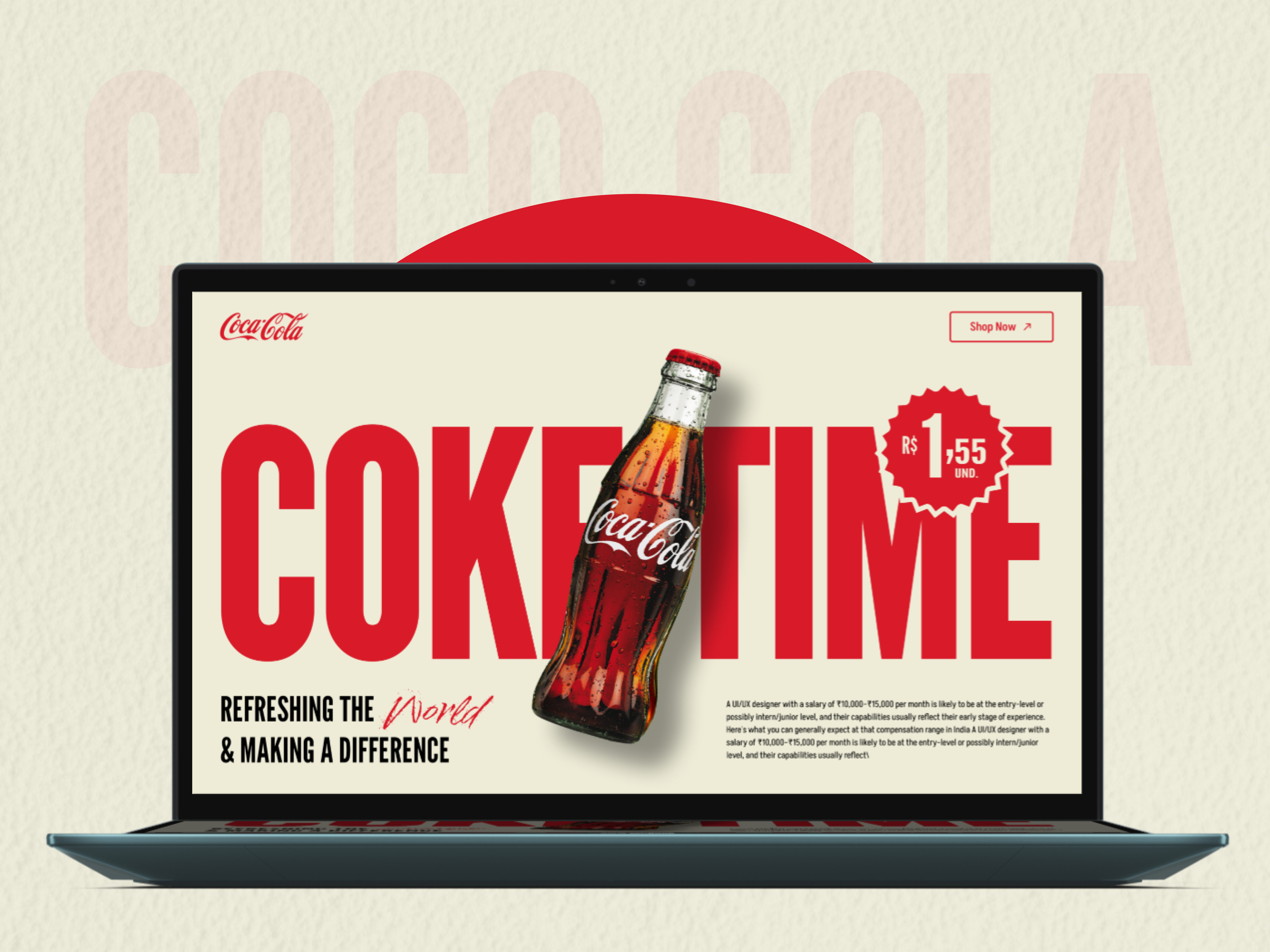 Coca Cola Website Redesign animation coca cola coca cola web design design inspiration design trends figma redesign ui ui design uiux uiux design web web redesign website