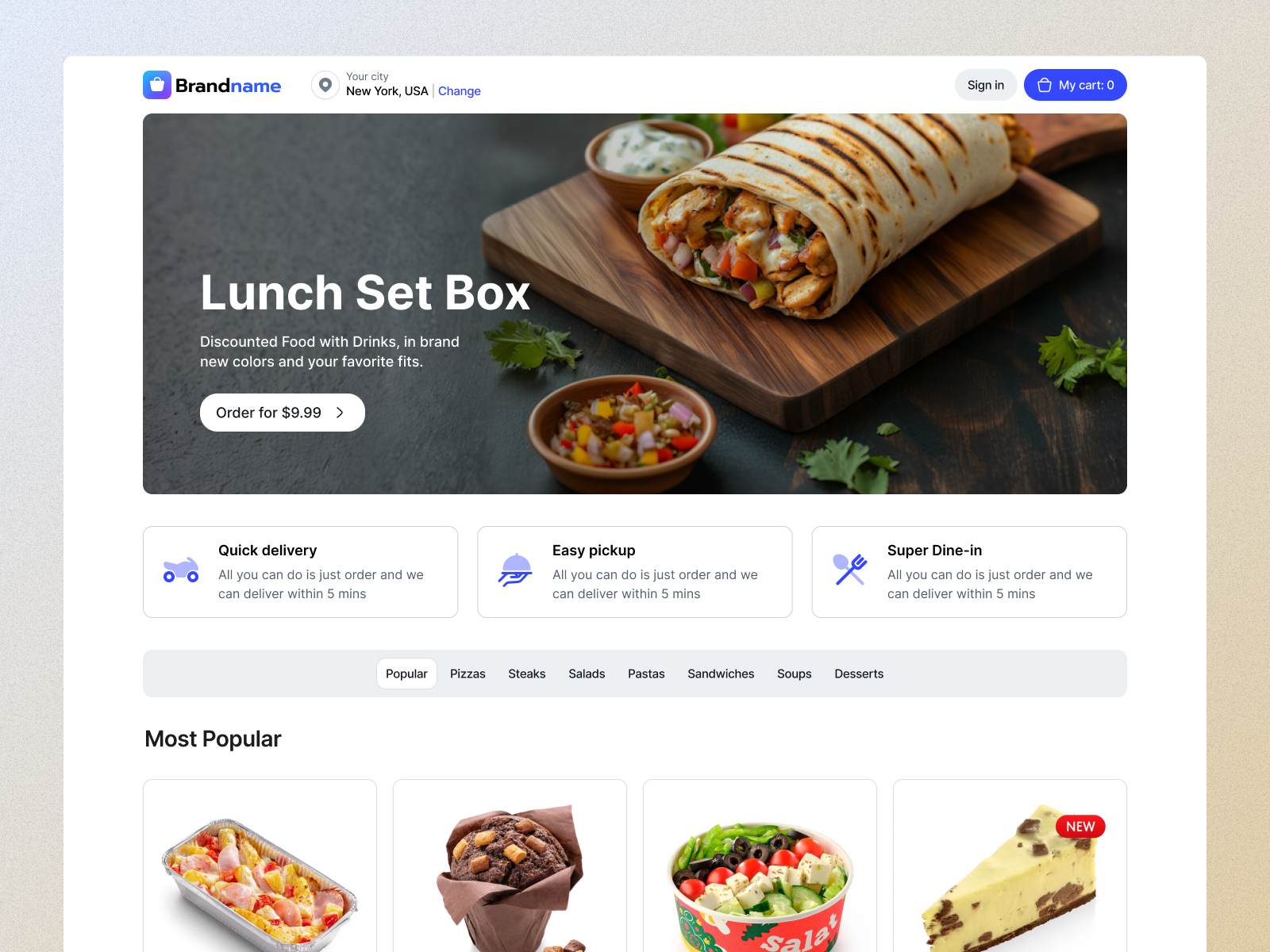 Food order website cafe cafe website design design ecommerce fastfood food food order home page pizza pizza shop restaurant ui web