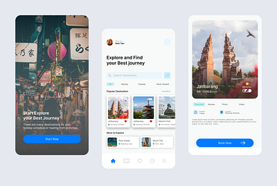 Travel Exploration App UI design ui ux