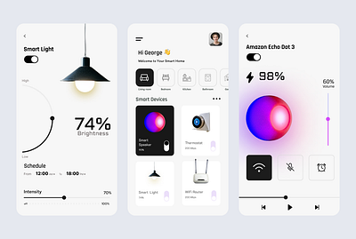 Smart Home UI – Clean IoT Interface design ui ux