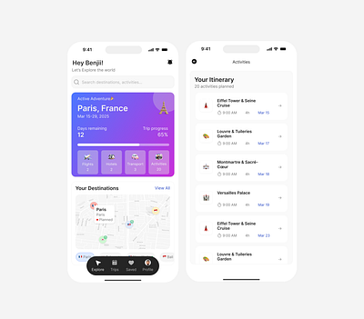 Travel app Ui app design dailyui illustration mobile app product design ui uiux user experience ux
